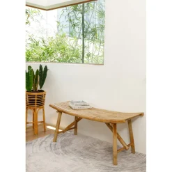 Le banc KOTA design scandinave épuré assise circulaire en bois massif de haute qualité