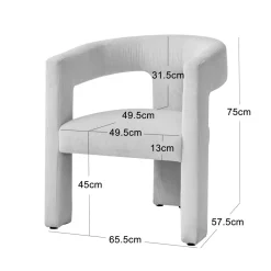 Le Fauteuil ARUSHA design moderne Blanc