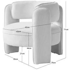 Le fauteuil de salon BANGUI design moderne