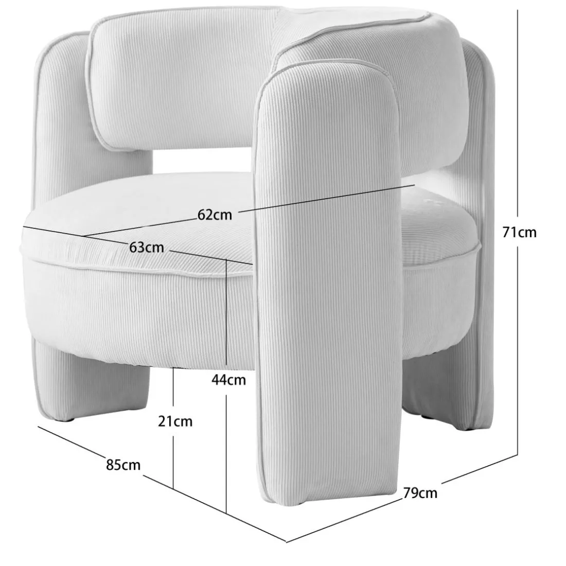 Le fauteuil de salon BANGUI design moderne
