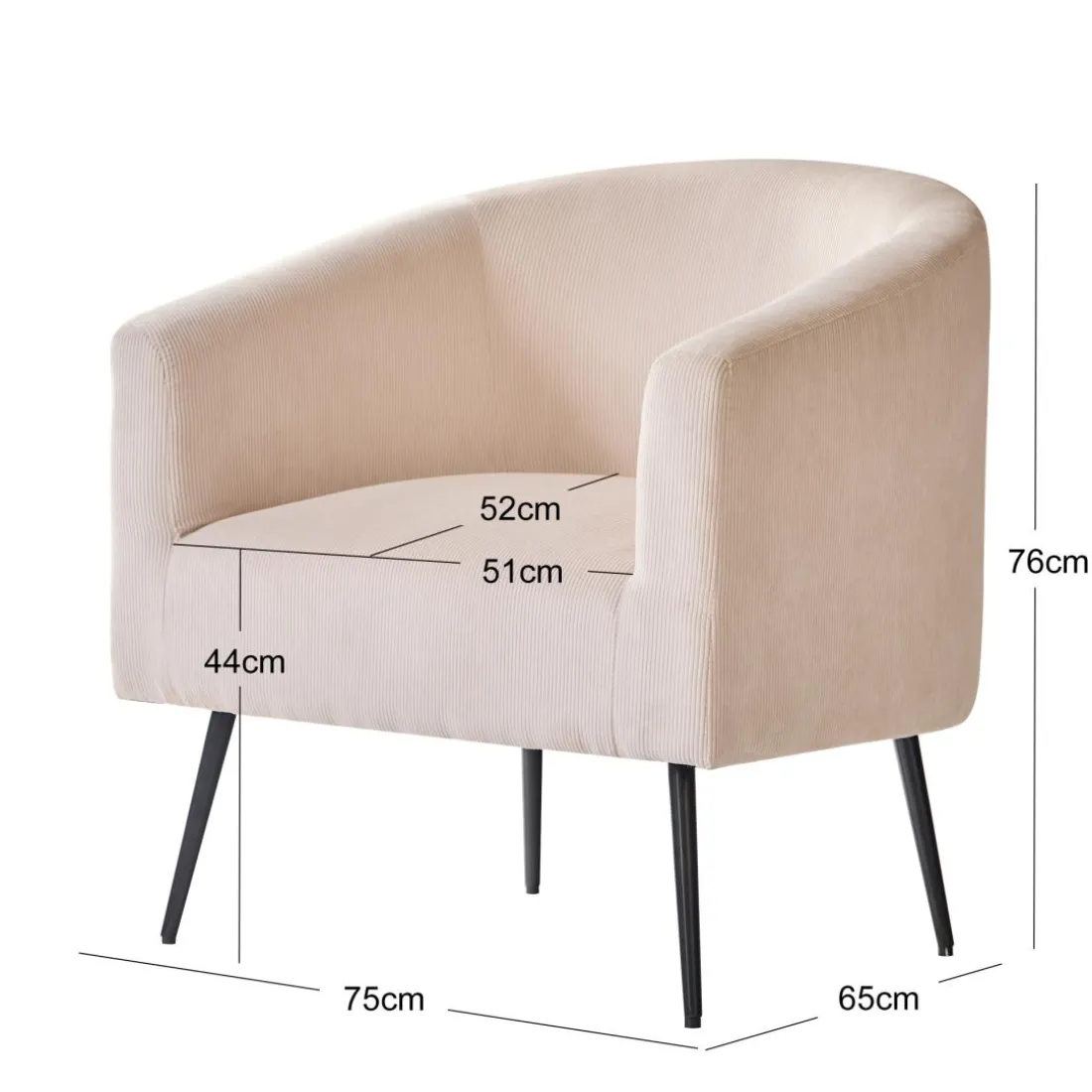 Le fauteuil de salon KIRUNA design moderne de haute qualité
