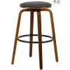 Le lot de tabouret de bar MORENO design industriel élégant assise garnie de mousse ultra-dense