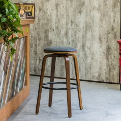 Le lot de tabouret de bar MORENO design industriel élégant assise garnie de mousse ultra-dense