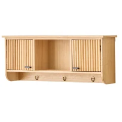 Le Porte-Manteau mural en bois 2 Portes Style Japandi 2 Crochets KONDO style scandinave pour une touche de modernité et d'élégance