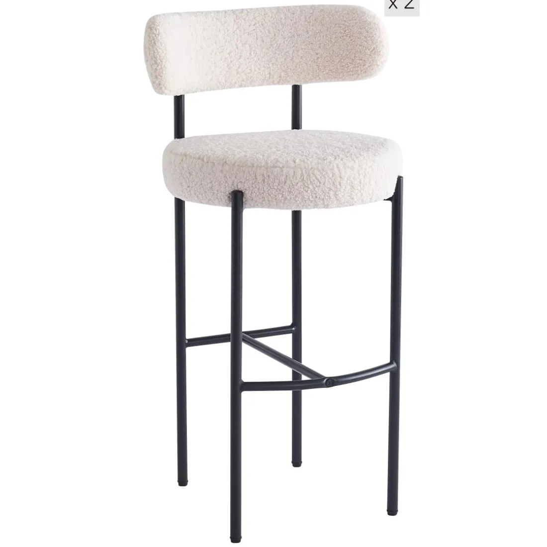 Le tabouret de bar LARS design scandinave élégant assise garnie premium avec une mousse ultra-dense