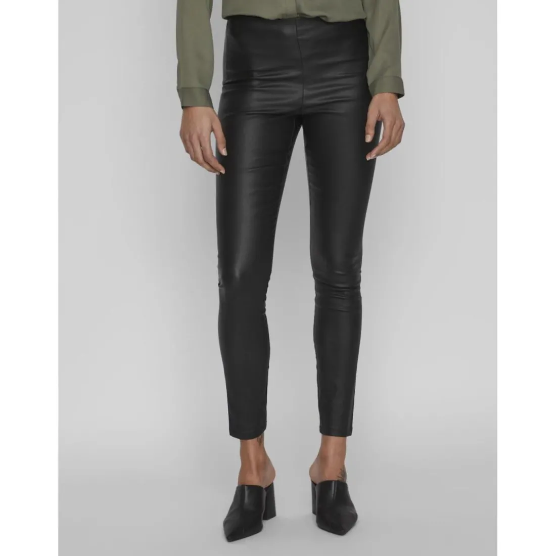 Legging taille classique noir en viscose