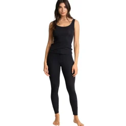 Legging taille haute en coton - Noir