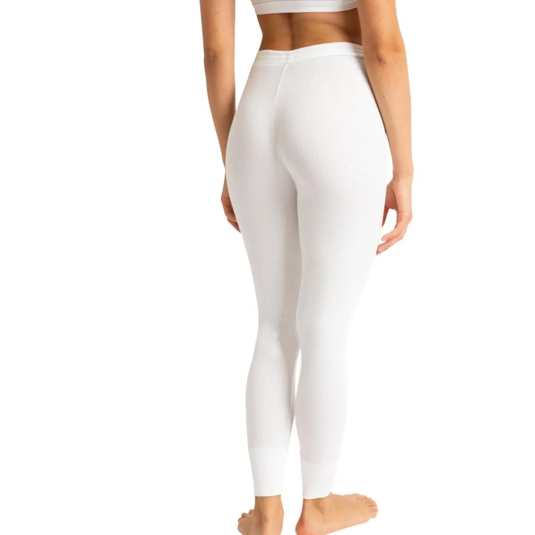 Legging taille haute en coton - Blanc