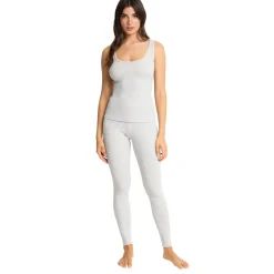 Legging taille haute en coton - Gris