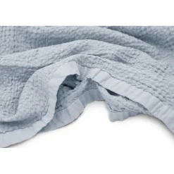 Les basiques - Plaid en coton bleu ciel
