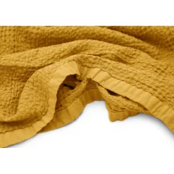 Les basiques - Plaid en coton ocre