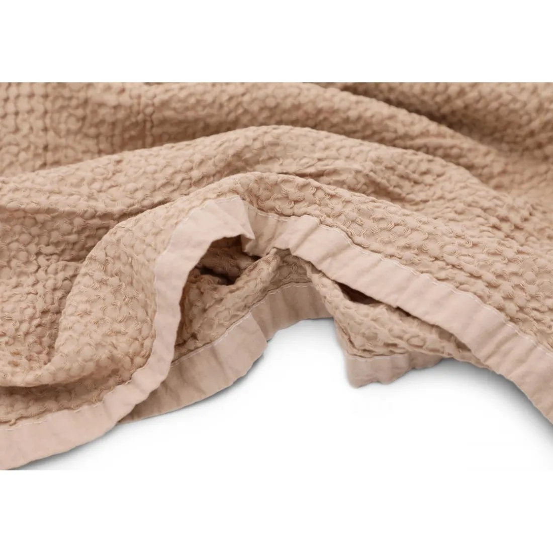 Les basiques - Plaid en coton beige