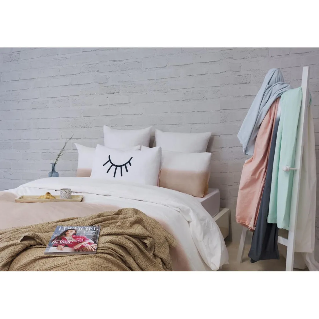 Les basiques - Plaid en coton beige