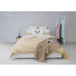 Les basiques - Plaid en coton beige