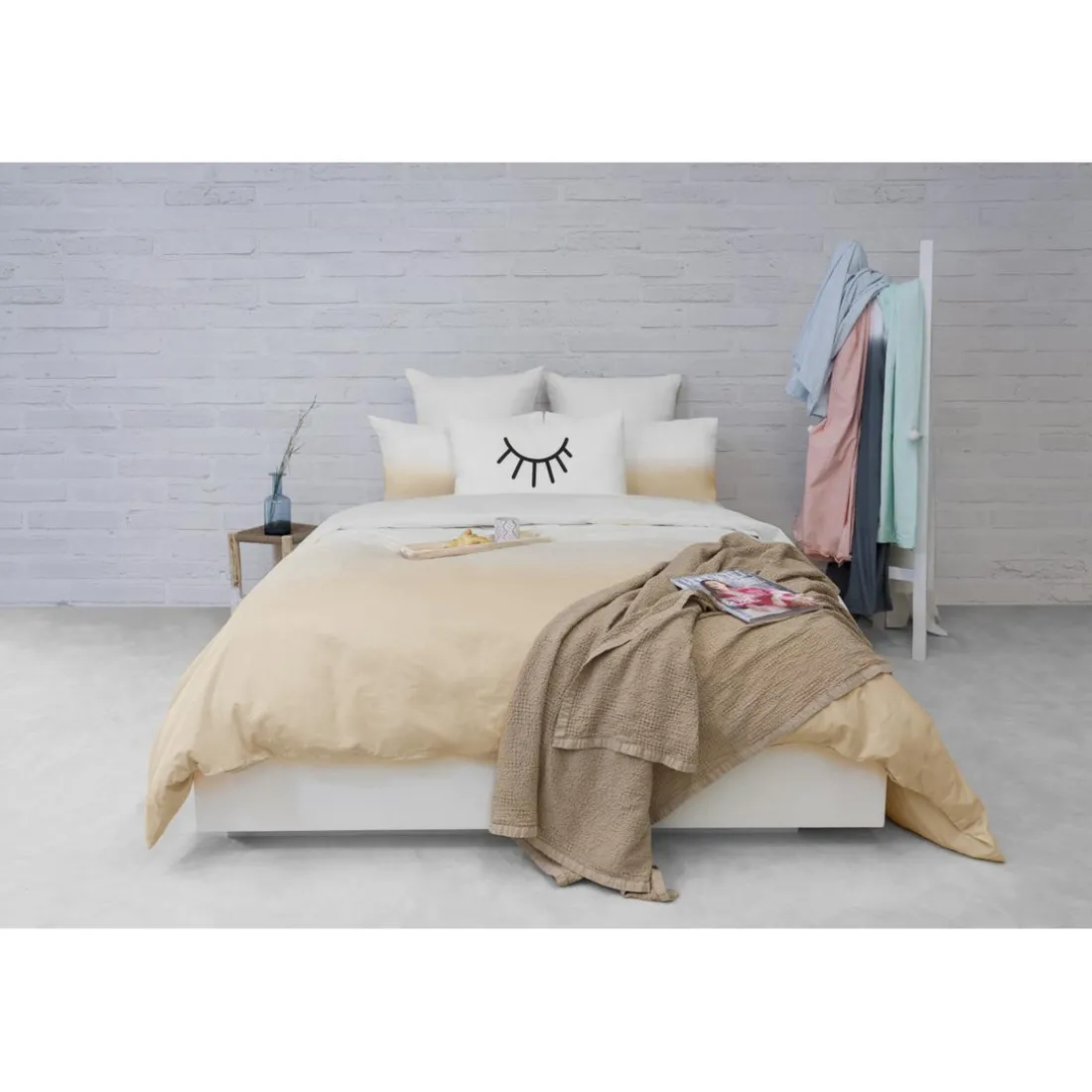 Les basiques - Plaid en coton beige