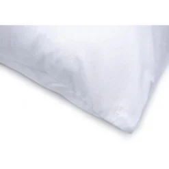 Les signatures - Taie d'oreiller en percale de coton - Blanc /Broderie noir