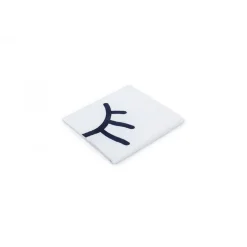 Les signatures - Taie d'oreiller en percale de coton - Blanc /Broderie noir
