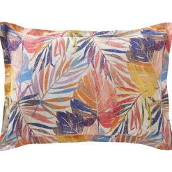 Linge de lit en coton GAMME SUCREE feuillage tropical multicolore