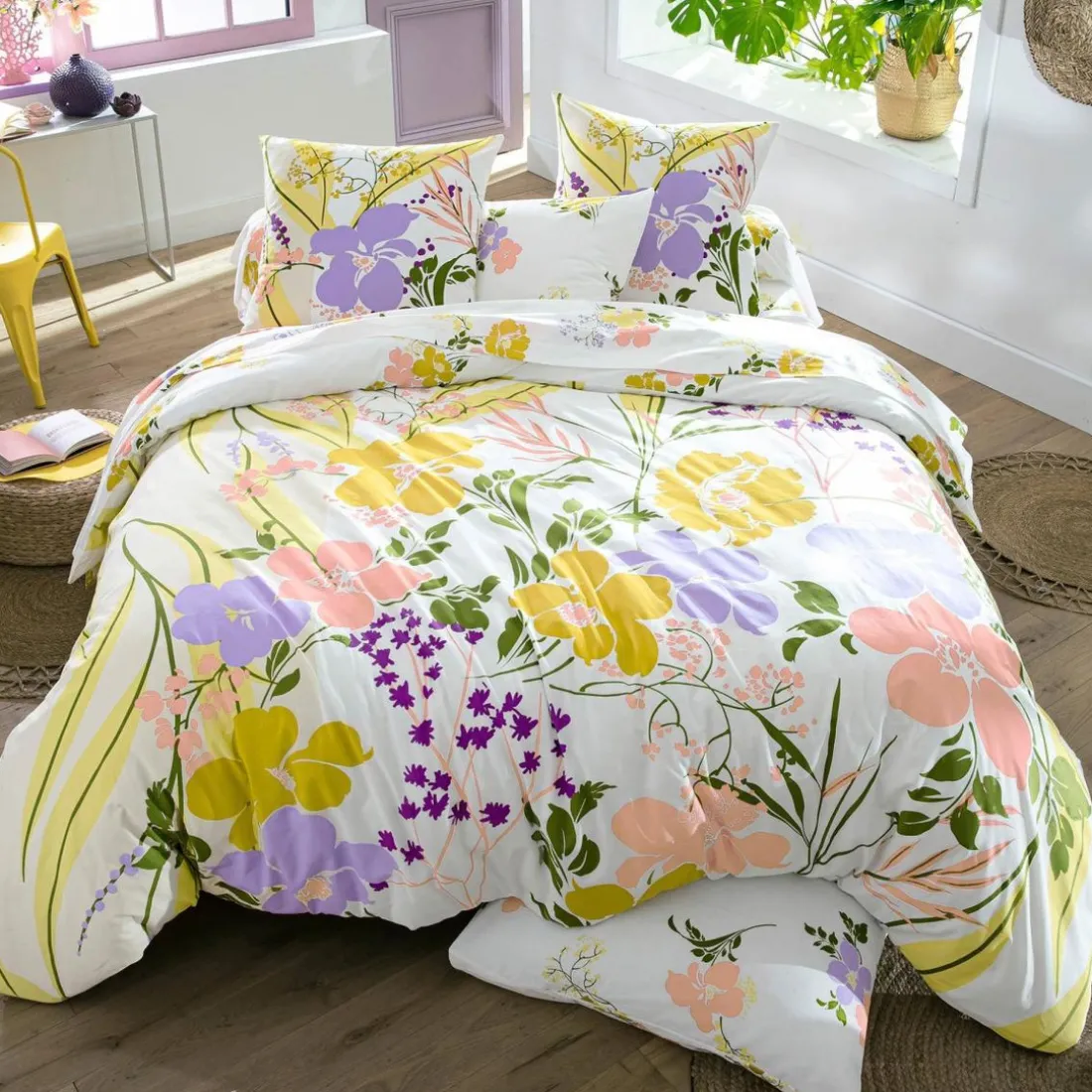 Linge de lit en coton HELLO YELLOW - multicolore