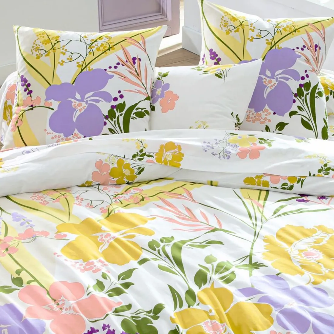 Linge de lit en coton HELLO YELLOW - multicolore