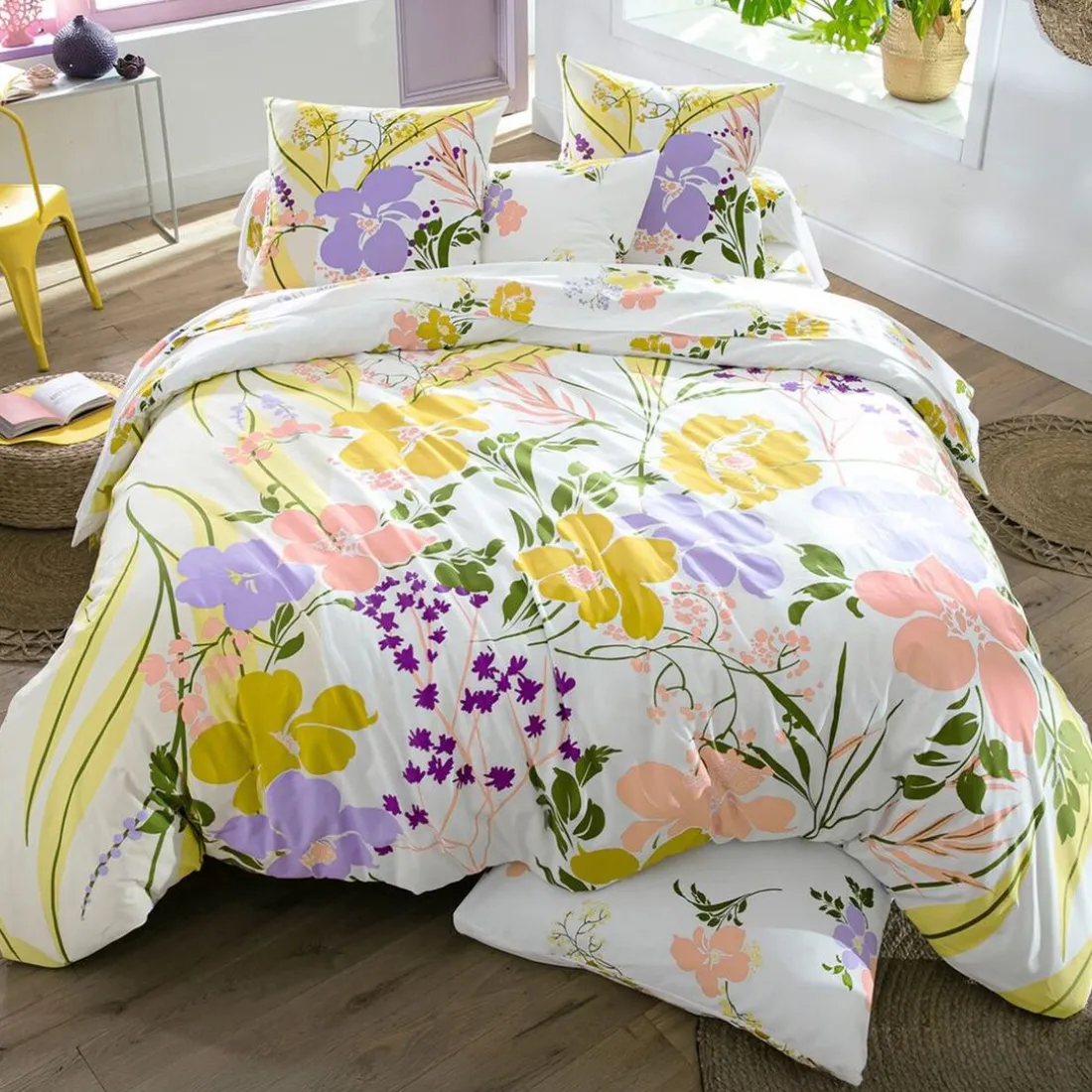 Linge de lit en coton HELLO YELLOW - multicolore