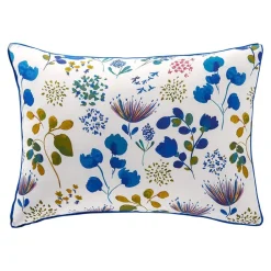 Linge de lit en coton TANIA fleurs bleues
