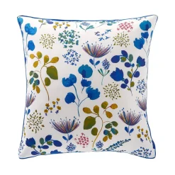 Linge de lit en coton TANIA fleurs bleues