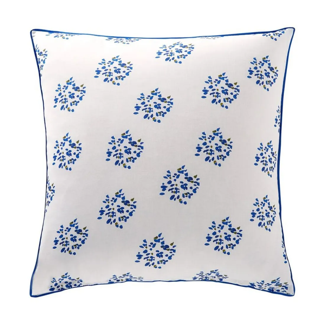 Linge de lit en coton TANIA fleurs bleues