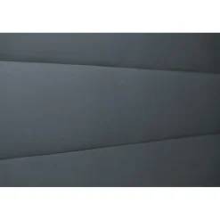 Lit avec tête de lit lignes velours et sommier kit gris anthracite