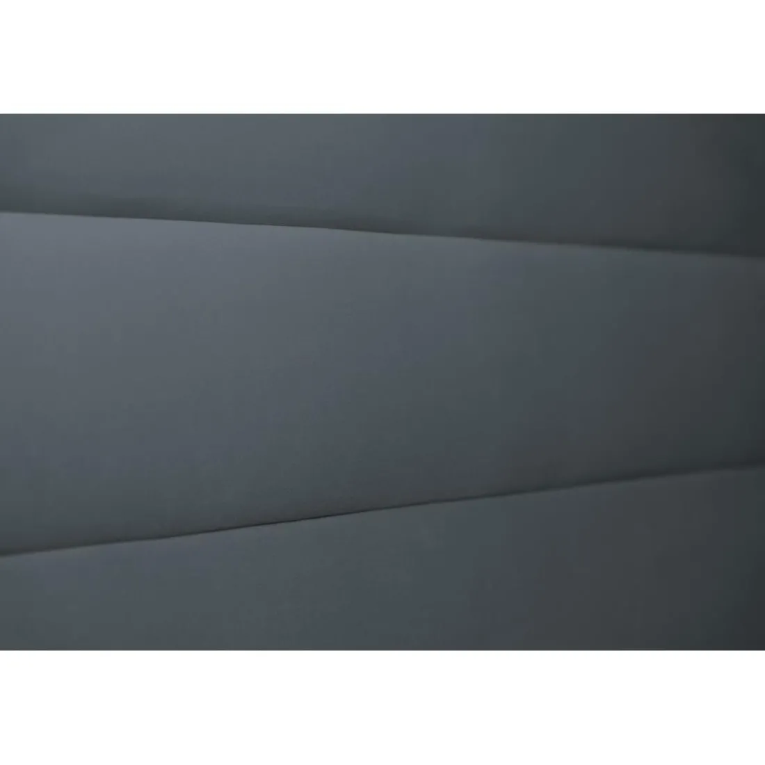 Lit avec tête de lit lignes velours et sommier kit gris anthracite