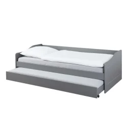 Lit Banquette 90 x 200 cm en Pin massif Gris BLANTA