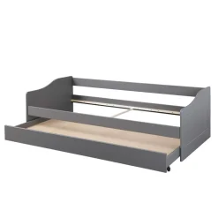 Lit Banquette 90 x 200 cm en Pin massif Gris BLANTA