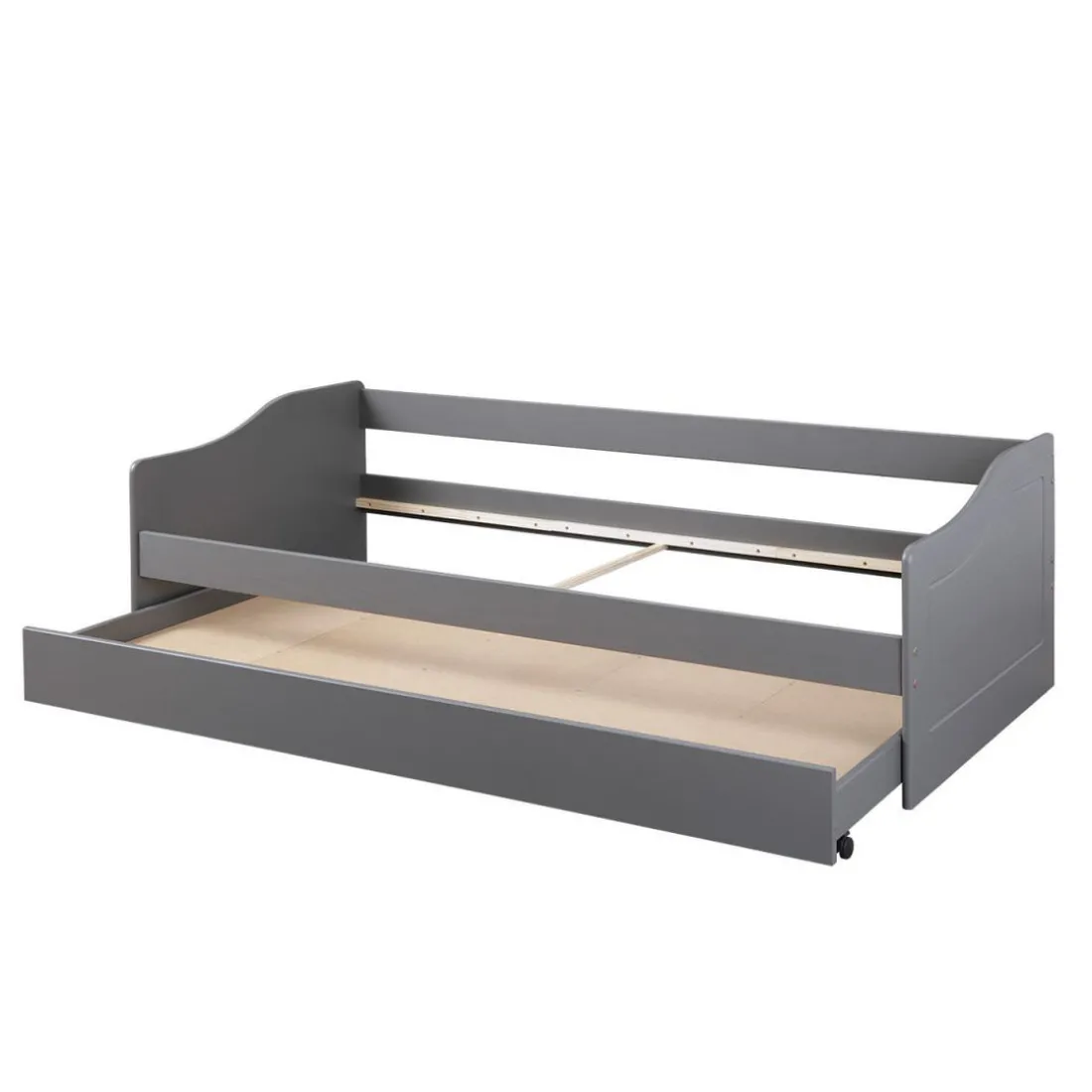 Lit Banquette 90 x 200 cm en Pin massif Gris BLANTA