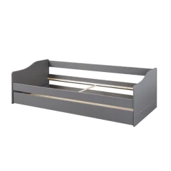 Lit Banquette 90 x 200 cm en Pin massif Gris BLANTA