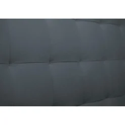 Lit coffre avec tête de lit capitonnee Velours Gris anthracite