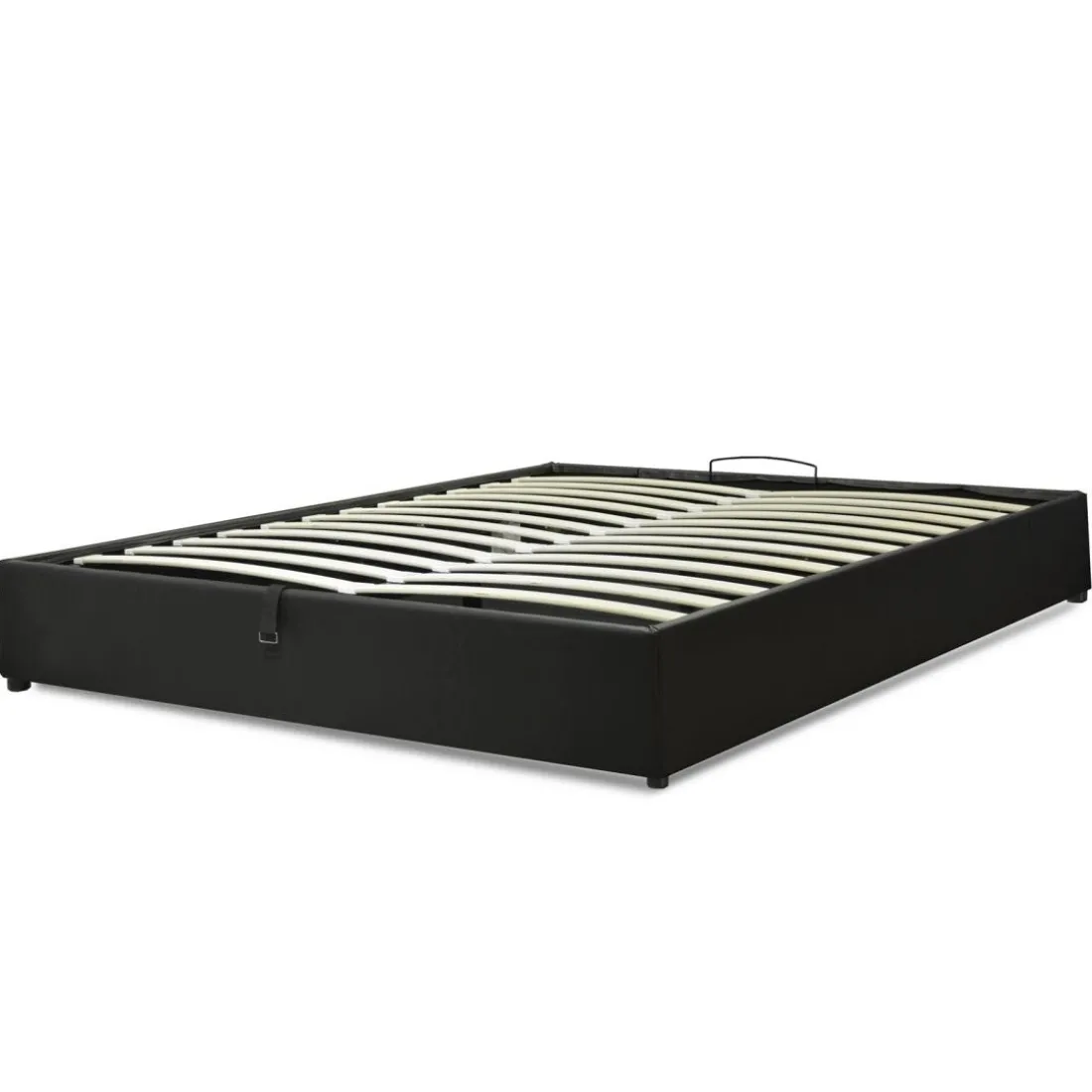 Lit coffre cancun similicuir noir