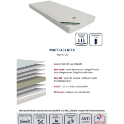 Lit de Relaxation Matelas Mousse à Mémoire de Forme et Sommier Electrique à Lattes Hêtre RUHE