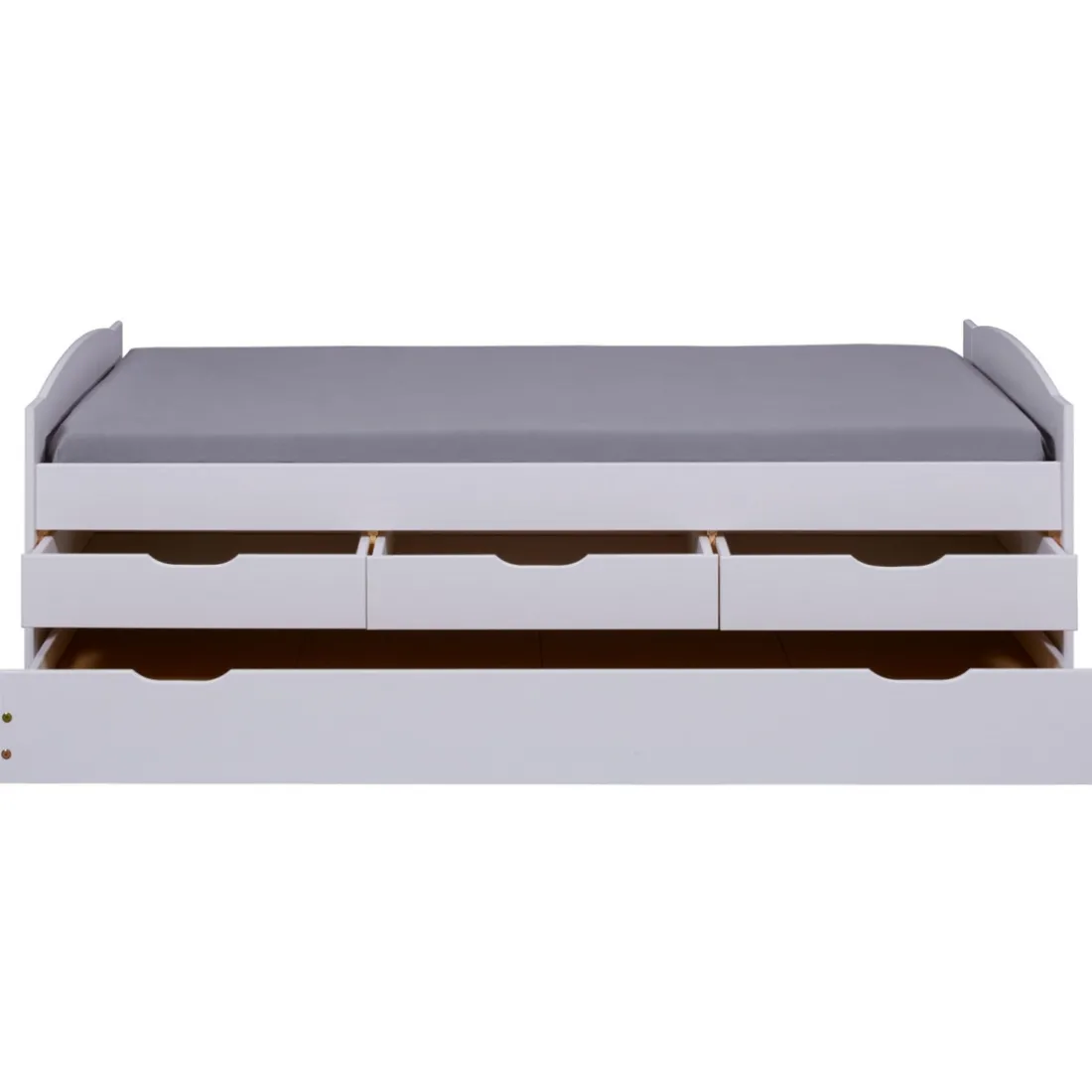 Lit en Pin Massif 90x190 ULLI Blanc