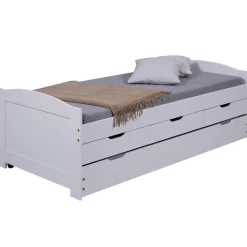 Lit en Pin Massif 90x190 ULLI Blanc