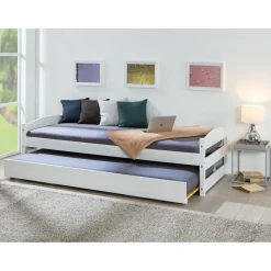 Lit Gigogne 90x200 blanc QUINTAS