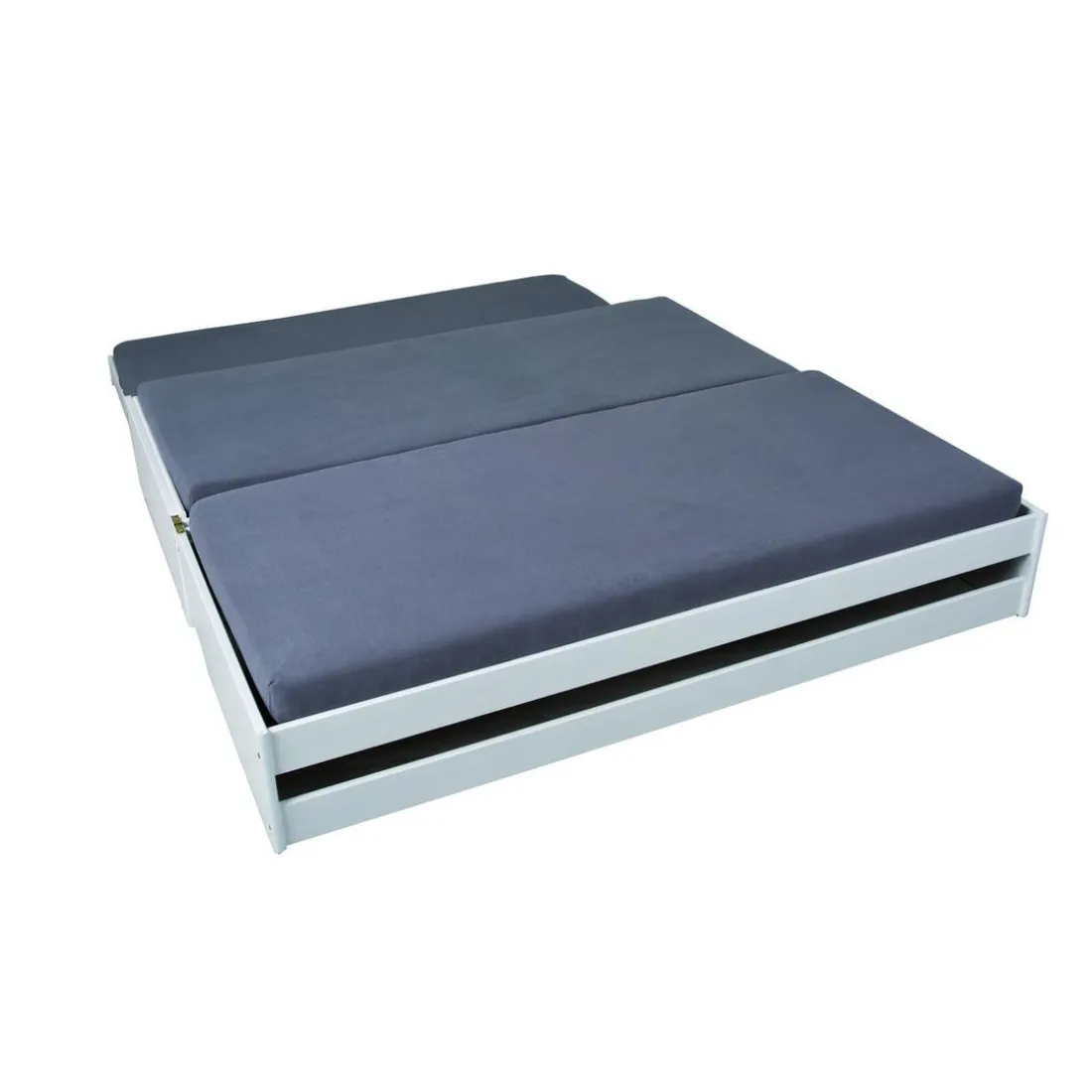 Lit multifonction 90x200 blanc LORA