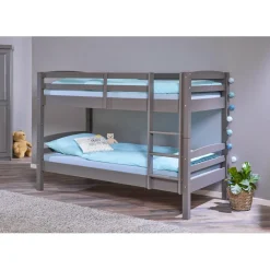 Lit Superposé LAVIUS 90x200 cm Gris