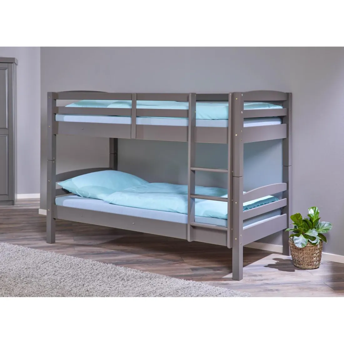 Lit Superposé LAVIUS 90x200 cm Gris