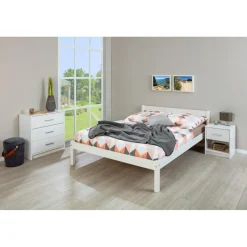 Lit 140x200 blanc MILAR