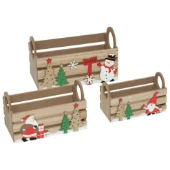 Lot 3 Cagettes en bois déco