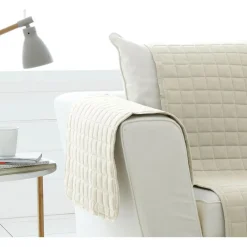 Lot de 2 accoudoirs matelassés 70x55 - beige