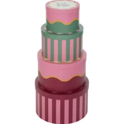 Lot de 4 boîtes Cherie rouge