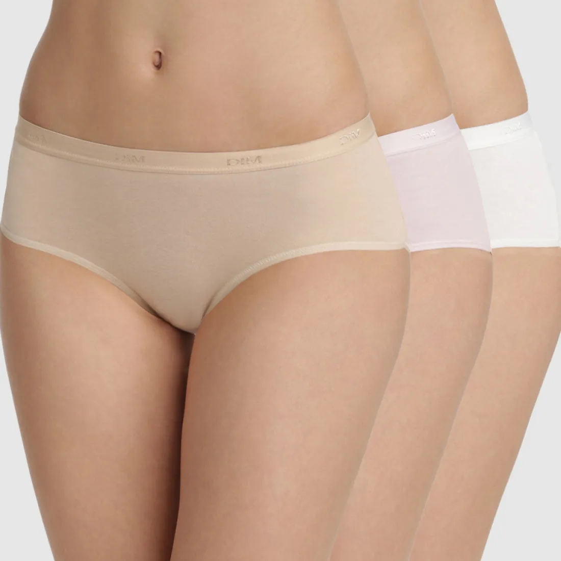 Lot de 3 boxers beige - Les Pockets Dim en coton