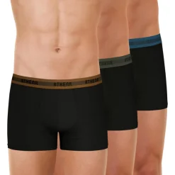 Lot de 3 boxers Easy Recyclé Athena noir en coton