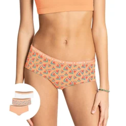 Lot de 3 boxers Ecopack Girl Mode pour fille